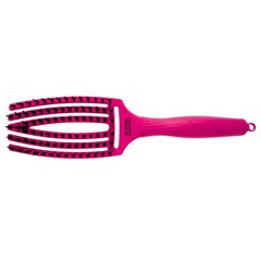 Matu suka Olivia Garden Fingerbrush Care Iconic, Hot Pink M cena un informācija | Matu sukas, ķemmes, šķēres | 220.lv