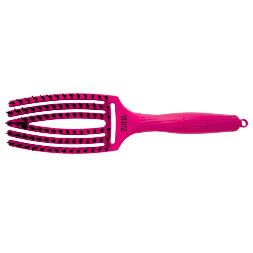 Matu suka Olivia Garden Fingerbrush Care Iconic, Hot Pink M цена и информация | Matu sukas, ķemmes, šķēres | 220.lv