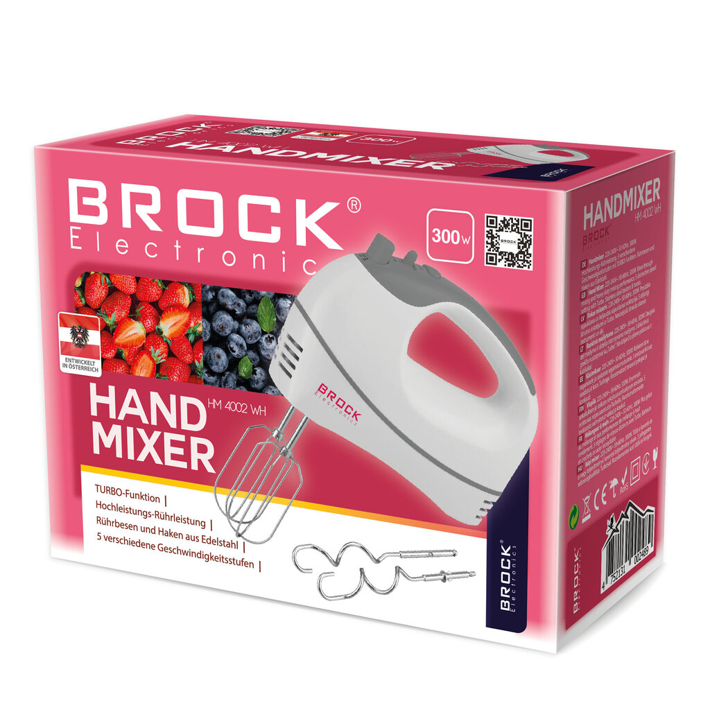 Brock Electronics HM 4002 WH cena un informācija | Mikseri | 220.lv