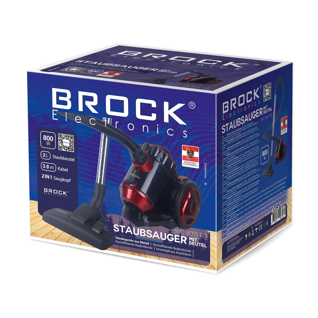 Brock Electronics BVC 8055 RD cena un informācija | Putekļu sūcēji | 220.lv