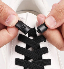 Эластичные шнурки без завязывания, Electronics LV-941, черный, 2 шт цена и информация | Для ухода за обувью и одеждой | 220.lv