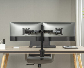 Universāls galda divu monitoru statīvs cena un informācija | Monitora turētāji | 220.lv
