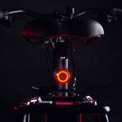 Wozinsky WRBLB3 USB-C светодиодный задний велосипедный фонарь красный свет датчик СТОП - черный цена и информация | Велосипедные фонари, отражатели | 220.lv