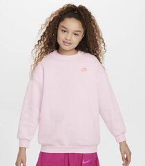 Nike bērnu sporta krekls FD2923*663, gaiši rozā 196977963087 cena un informācija | Jakas, džemperi, žaketes, vestes meitenēm | 220.lv