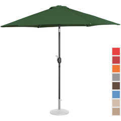 Dārza lietussargs ar kloķi. 270 cm, zaļš cena un informācija | Saulessargi, markīzes un statīvi | 220.lv