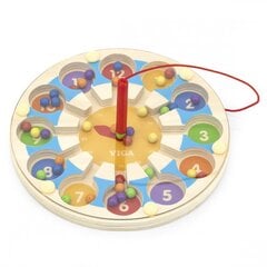 Koka pedagoģiskais pulkstenis - Magnētiskais labirints Viga cena un informācija | Attīstošās rotaļlietas | 220.lv