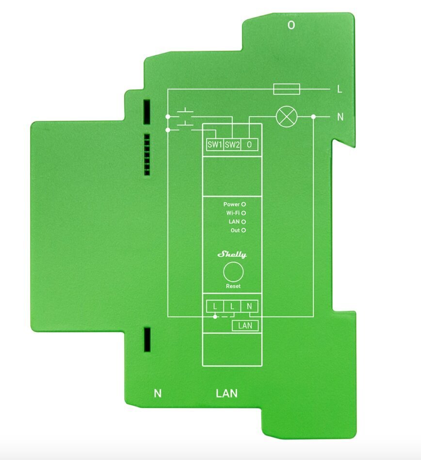 Viedais Wi-Fi dimmers Shelly Pro Dimmer 1PM cena un informācija | Elektrības slēdži, rozetes | 220.lv