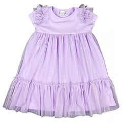 Платье с тюлем, с короткими рукавами, для девочек, фиолетовое цена и информация | Платья для девочек | 220.lv