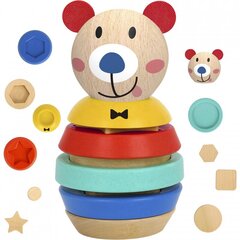 Koka lācīšu puzle - rotaļlieta Tooky Toy cena un informācija | Attīstošās rotaļlietas | 220.lv