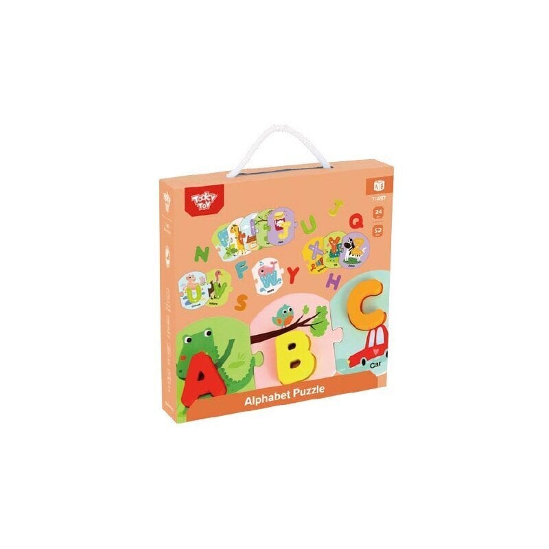 Alfabēta puzle Tooky Toy, 26 gab. cena un informācija | Rotaļlietas zīdaiņiem | 220.lv