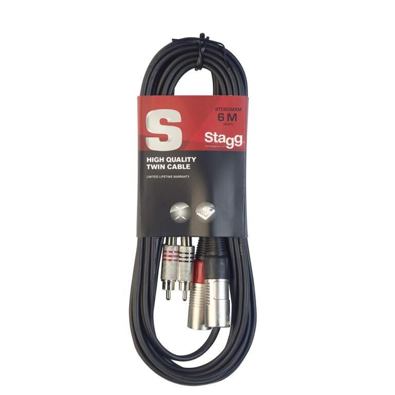 Stagg XLR/RCA, 6 m цена и информация | Kabeļi un vadi | 220.lv