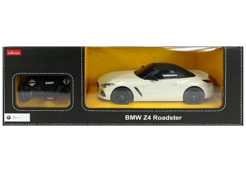 Tālvadības pults vadāms auto BMW Z4 Roadster 1:18 - Rastar, balts cena un informācija | Rotaļlietas zēniem | 220.lv