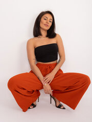 Женские оранжевые брюки из ткани цена и информация | Брюки | 220.lv