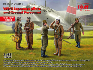 Līmējošais modelis ICM 48053 WWII Japanese pilots and Ground Personnel 1/48 cena un informācija | Līmējamie modeļi | 220.lv