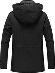  Мужская зимняя куртка Uoiuxc, чёрная цена и информация | Мужские куртки | 220.lv