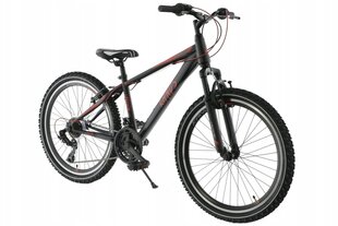 Bērnu velosipēds Kands Lorenzo 24", melns/sarkans цена и информация | Велосипеды | 220.lv