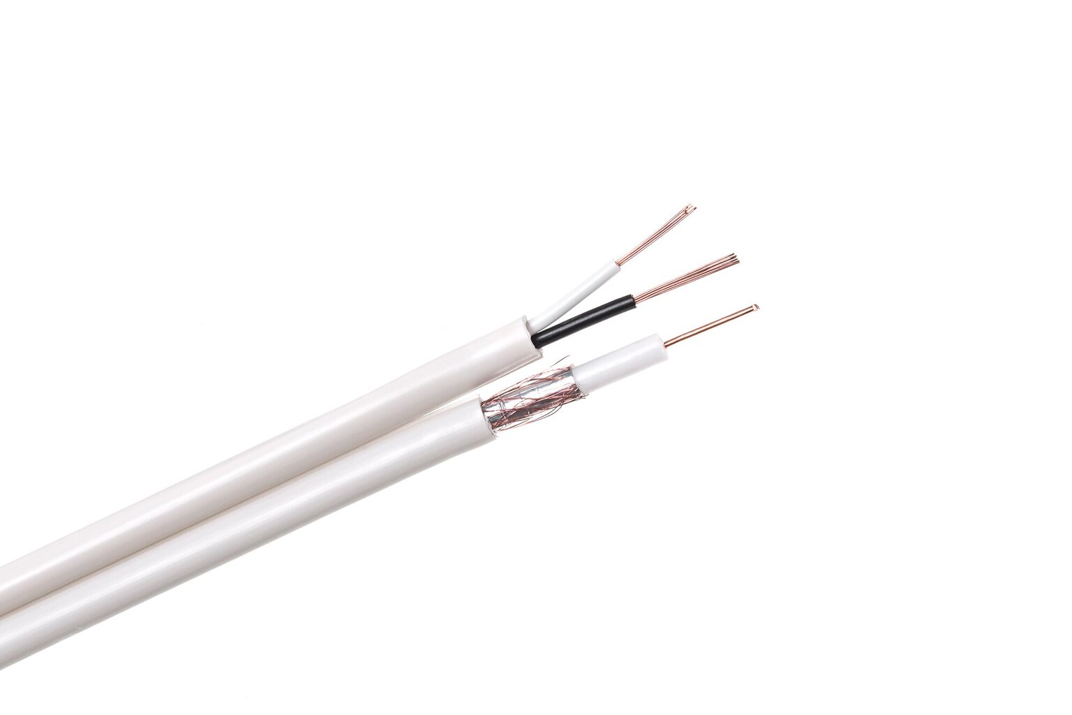 Barošanas kabelis Cabletech rg-59+2x0,5, 100 m cena un informācija | Kabeļi un vadi | 220.lv