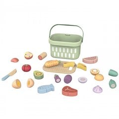 Koka sagrieztu pārtikas produktu komplekts Tooky Toy, dažādu krāsu, 31 gab. cena un informācija | Rotaļlietas meitenēm | 220.lv