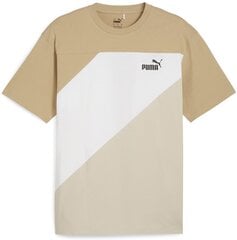 T-krekls vīriešiem Puma Power Colorblock Tee, bēšs cena un informācija | Vīriešu T-krekli | 220.lv