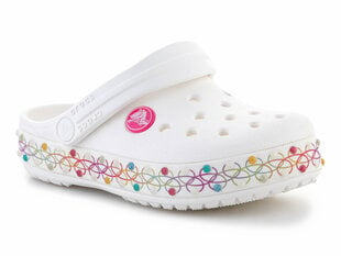 Crocs čības bērniem Crocband Stretch CTG 208270-94S 30367-482, baltas цена и информация | Детские тапочки, домашняя обувь | 220.lv