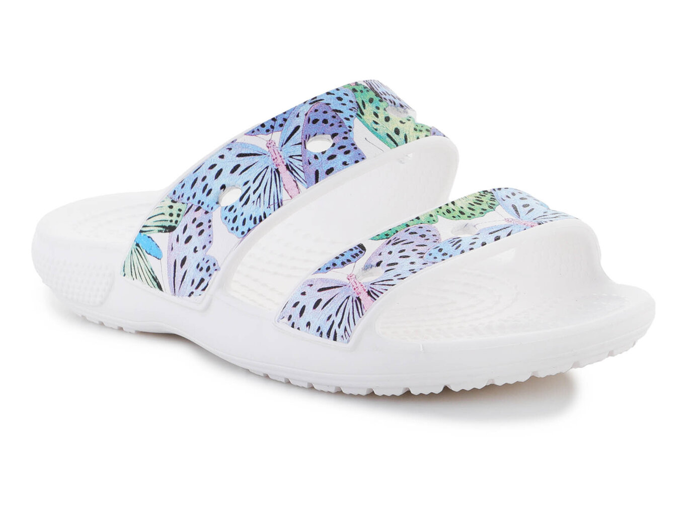 Crocs Classic Butterfly Sndl K White/Multi 208299-94S 30412-490 cena un informācija | Bērnu čības, maiņas apavi | 220.lv