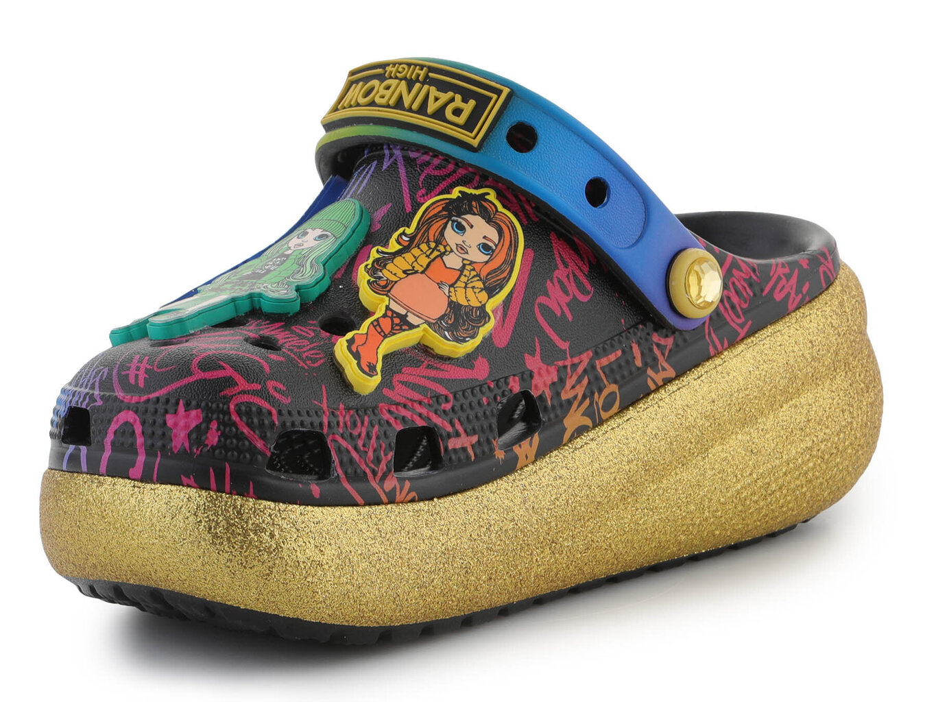 Crocs iešļūcenes meitenēm Classic Rainbow High Cutie Clog K 208116-90H 30492-490, dažādu krāsu cena un informācija | Bērnu čības, maiņas apavi | 220.lv