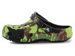 Crocs iešļūcenes meitenēm Classic Spray Camo Clog Kids BLACK 208305-001 30494-489 cena un informācija | Bērnu čības, maiņas apavi | 220.lv