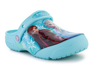 Crocs iesļūcenes meitenēm Fl Frozen/Ledus sirds II Kids Clog, zils цена и информация | Детские тапочки, домашняя обувь | 220.lv