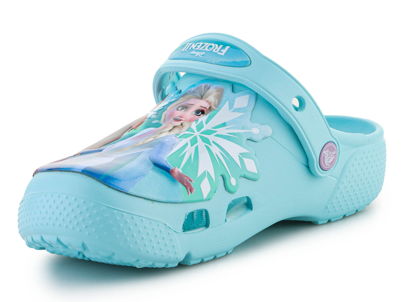 Crocs iesļūcenes meitenēm Fl Frozen/Ledus sirds II Kids Clog, zils cena un informācija | Bērnu čības, maiņas apavi | 220.lv