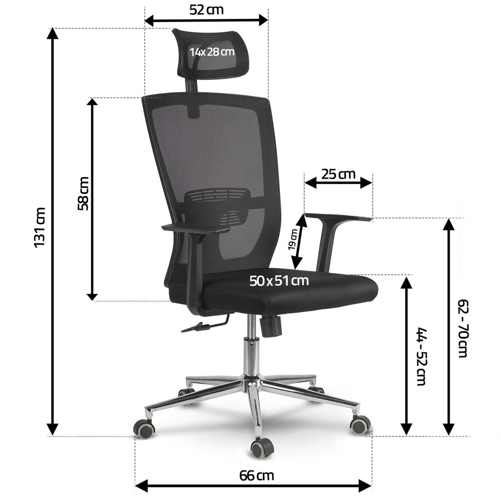 Biroja krēsls, Sofotel Rimo, melns cena un informācija | Biroja krēsli | 220.lv