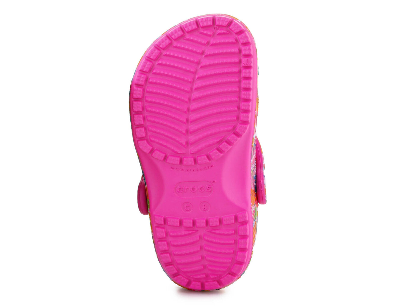 Crocs iešļūcenes meitenēm Classic Hyper Real Clog 208451-90H 30540-484, rozā cena un informācija | Bērnu čības, maiņas apavi | 220.lv