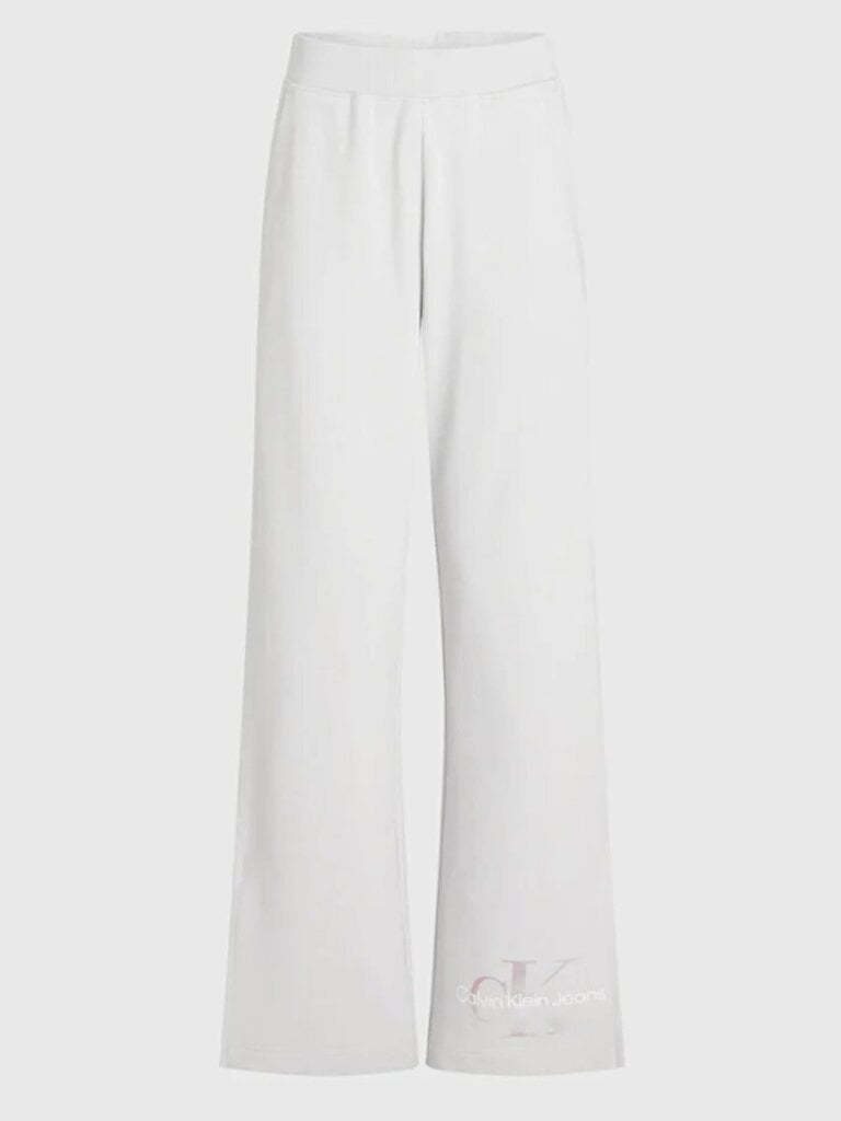 Calvin Klein Jeans bikses sievietēm Diffused Monologo Jog Lunar Rock 560077643, baltas cena un informācija | Bikses sievietēm | 220.lv