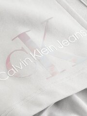 Calvin Klein Jeans брюки для женщин Diffused Monologo Jog Lunar Rock, 560077643, белые цена и информация | Женские брюки | 220.lv