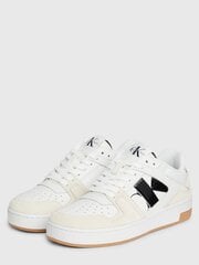 Повседневная обувь CALVIN KLEIN JEANS Basket Cupsole Low Mix Nbs Bright White YW0YW013880K8 573152143 цена и информация | Спортивная обувь, кроссовки для женщин | 220.lv