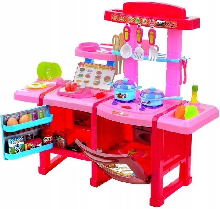 Rotaļu virtuve Funfit Kids Kitchens, 66 cm, rozā cena un informācija | Rotaļlietas meitenēm | 220.lv