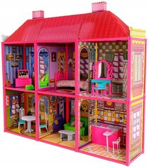 Koka leļļu māja Funfit Kids My Lovely Villa 1977, rozā, 94 cm cena un informācija | Rotaļlietas meitenēm | 220.lv