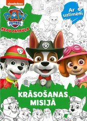 Paw Patrol. Krāsošanas misija. Ar uzlīmēm. цена и информация | Книжки - раскраски | 220.lv