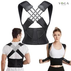 Muguras stiprinājums Yogasuper, melns цена и информация | Ортезы и бандажи | 220.lv