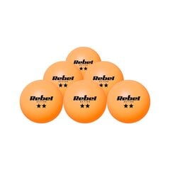 Galda tenisa bumbiņu komplekts Rebel, 6gab., oranžs cena un informācija | Galda tenisa bumbiņas | 220.lv