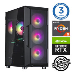 Intop Ryzen 5 5500 16GB 250SSD M.2 NVME RTX3060 12GB no-OS cena un informācija | Stacionārie datori | 220.lv