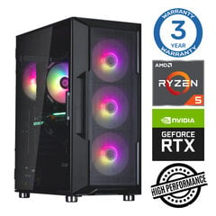 Intop Ryzen 5 5500 16GB 500SSD M.2 NVME RTX4060 8GB no-OS cena un informācija | Stacionārie datori | 220.lv