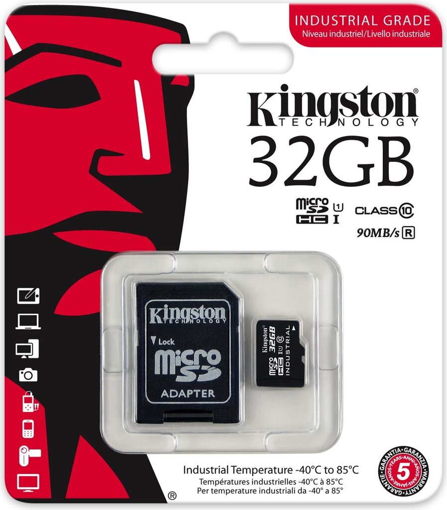 Atmiņas karte Kingston micro SD 32GB Class 10 U1 +adapteris cena un informācija | Atmiņas kartes mobilajiem telefoniem | 220.lv