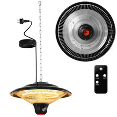 Terases apsildes lampa, piekarināms infrasarkanais sildītājs, 1500 W cena un informācija | Sildītāji | 220.lv
