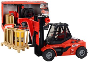 Rotaļu autoiekrāvējs ar kustīgām dakšām, sarkans cena un informācija | Rotaļlietas zēniem | 220.lv
