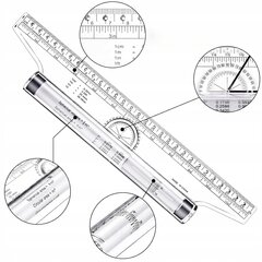 Чертежная линейка с роликами линейка градуированная 2 шт. 15 и 30 см цена и информация | Канцелярия | 220.lv