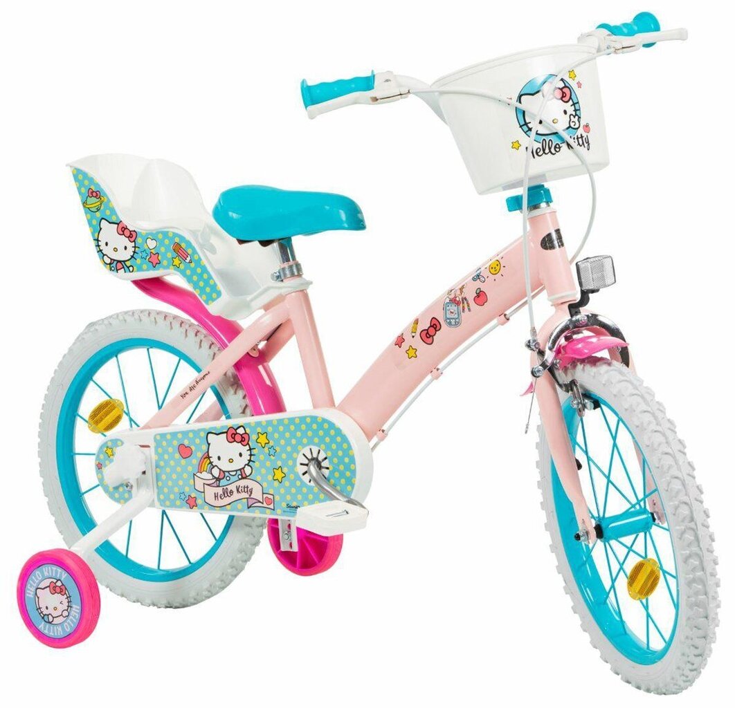 Bērnu velosipēds Toimsa TOI1649 Hello Kitty 16", rozā cena un informācija | Velosipēdi | 220.lv