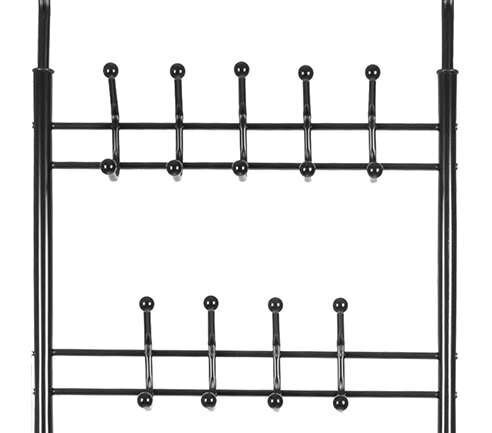 Drēbju pakaramais ar apavu plauktu Ruhhy, melns cena un informācija | Plaukti | 220.lv