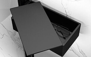 Kaste ar vāku Huppe melna SL2201123 cena un informācija | Vannas istabas aksesuāri | 220.lv