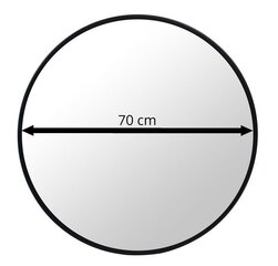 Spogulis, 70 cm, pelēks cena un informācija | Spoguļi | 220.lv