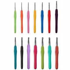 Набор крючков для вязания, разноцветные крючки для вязания, 14 шт., от 2 до 10 мм цена и информация | Принадлежности для вязания крючком | 220.lv